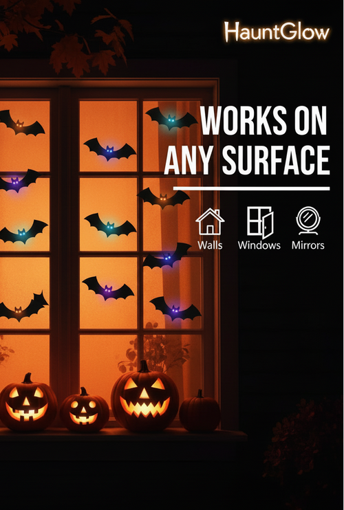 3D LED Bat Wall Decorations — HauntGlow™ Halloween Decor (12PCS)