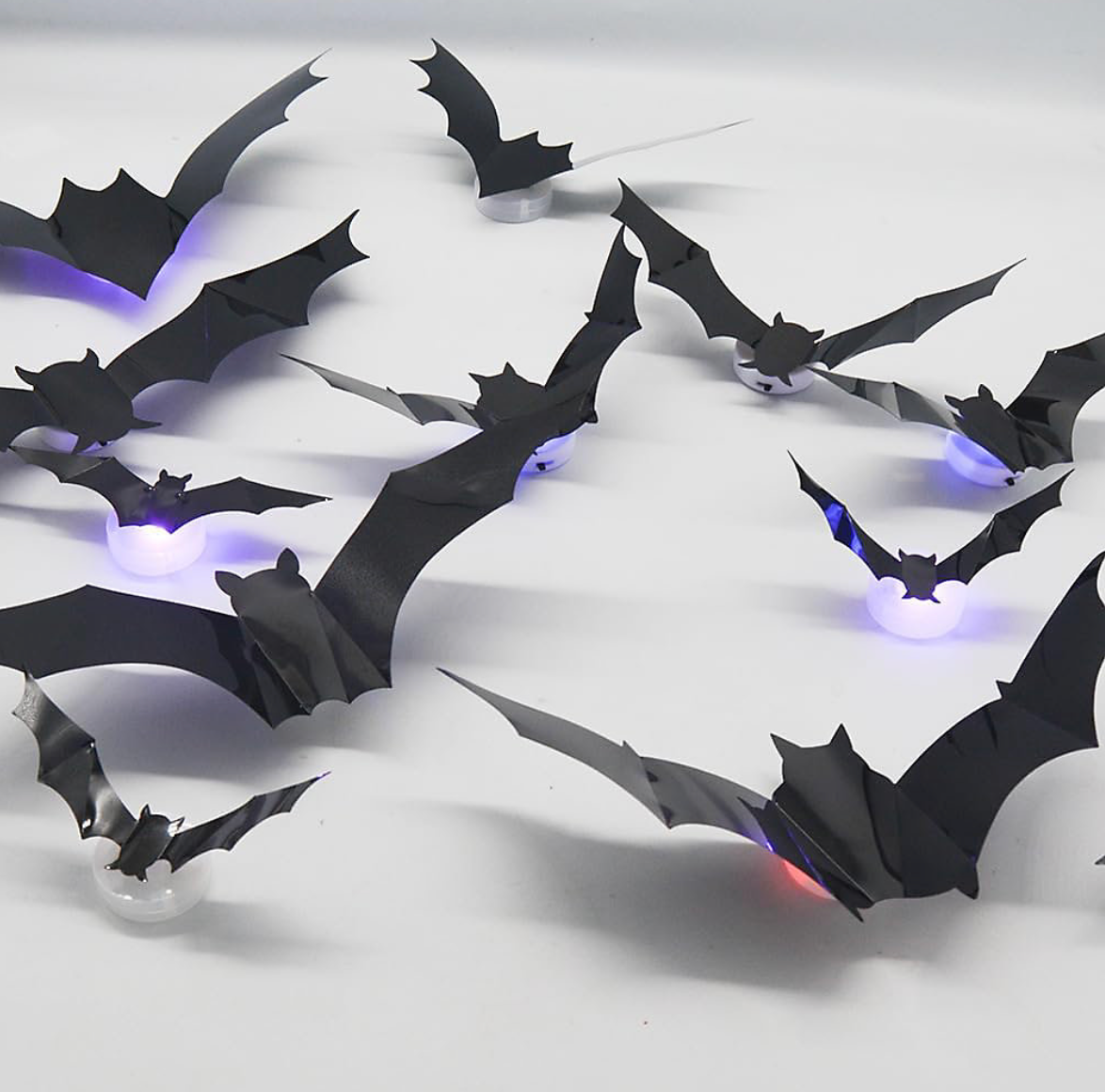 3D LED Bat Wall Decorations — HauntGlow™ Halloween Decor (12PCS)